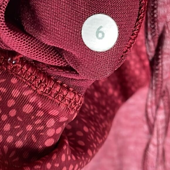 Lululemon Twist and Toil Athletic Sports Bra Tank Top Combo Maroon Red Sz 6 - Picture 10 of 10